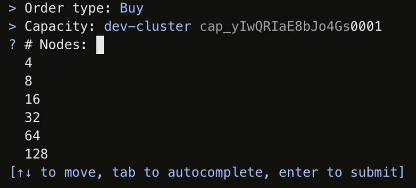 Interactive prompt for # Nodes